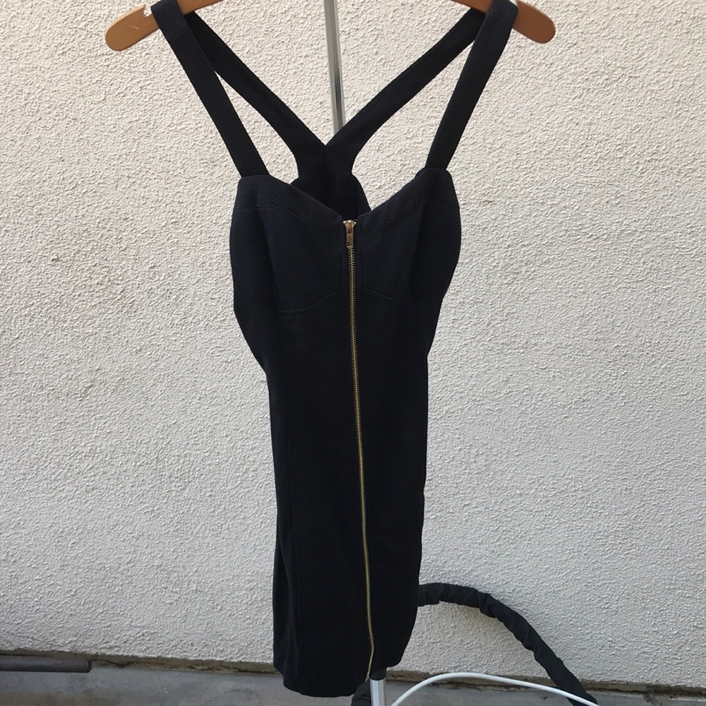 Ark & Co Black Zipper Dress